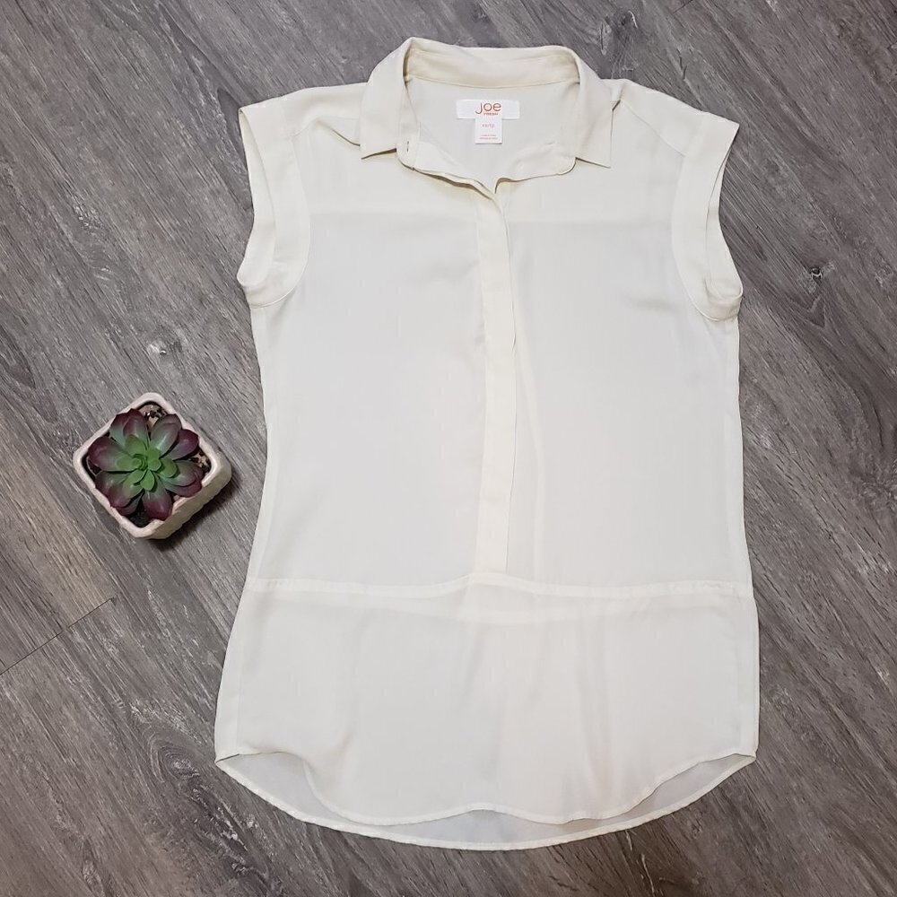 Joe Fresh * Ivory Sleeveless Popover Tank * Sz XS